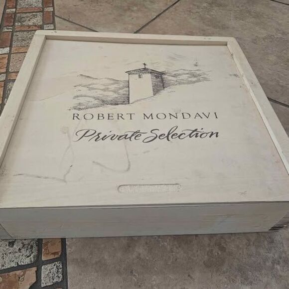 Robert Mondavi Wood Wine Box Private Selection Napa Valley 13"x15"x3" - Picture 1 of 5